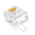 NECABLES 20-Pack RJ11 6P4C Telephone Modular Plug Connector for Phone Line Cord, Solid and Stranded Wire Compatible