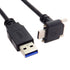 JSER Down Up Angled USB 3.1 Type-C Dual Screw Locking to Standard USB3.0 Data Cable 90 Degree for Camera