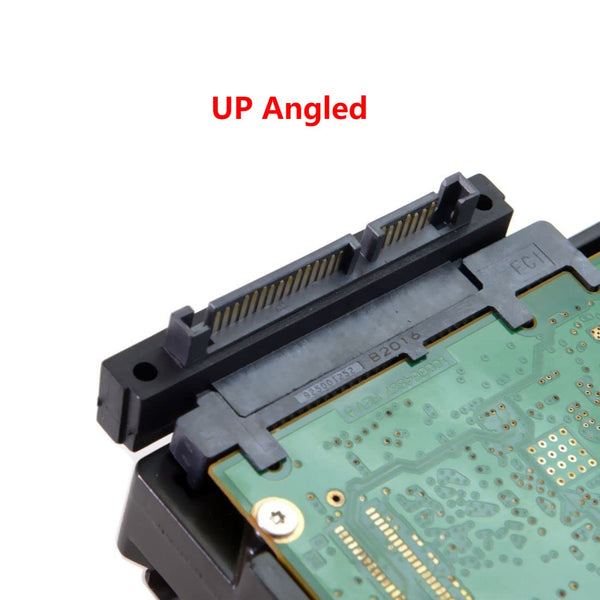 chenyang SATA Male to Female 90 Degree UP Angled Gender Changer Connector for Hard Disk Drive