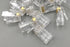 PETECHTOOL 100-Pack RJ45 CAT6A CAT6 Pass Through Connectors 23AWG Cables-End Bold UTP Ethernet Modular Plug.