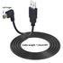 90 Degree Mini USB Cable 4.9FT, Black Left Angle, Mini 5pin USB B Male to USB 2.0 Male for GPS Dash Cam Data Sync.