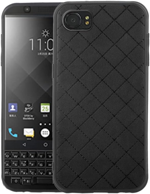 ELISORLI BlackBerry KEYone Case - Rugged Slim Anti-Slip Rubber TPU Cover for KEY1, Full Body Silicone, Black.