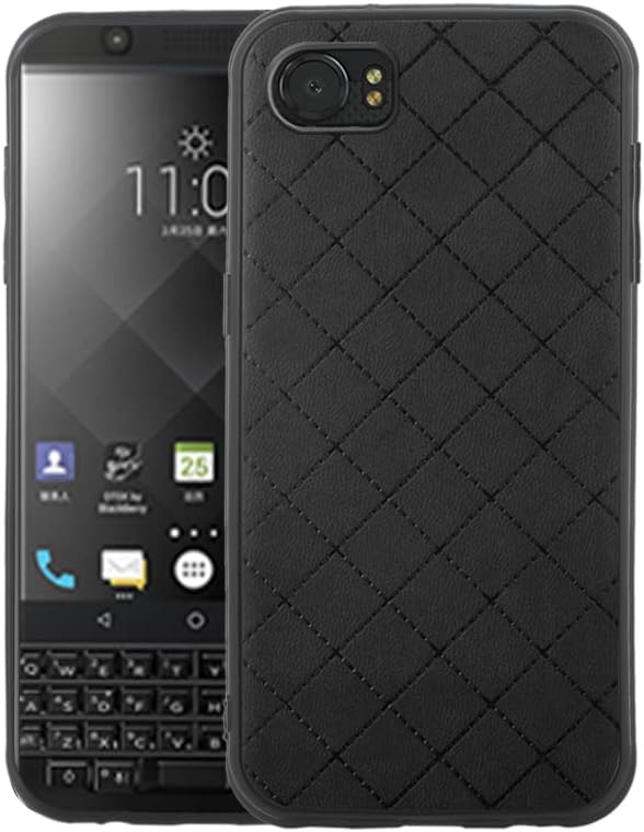 ELISORLI BlackBerry KEYone Case - Rugged Slim Anti-Slip Rubber TPU Cover for KEY1, Full Body Silicone, Black.