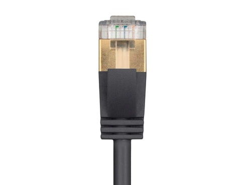 Monoprice - SlimRun Cat6A Ethernet Patch Cable, 3ft, Black, RJ45, Stranded, STP, Pure Bare Copper Wire