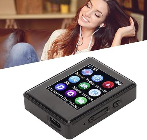 VBESTLIFE MP3 MP4 5.0 1.7inch Player, Player with Bluetooth Sound Decoding Built in HD Speaker Voice Recorder, HD