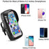 360° Rotatable Waterproof Bike Phone Mount Bag, Touch Screen Holder for iPhone 15 14 13 12 11, Galaxy S23 FE, Google