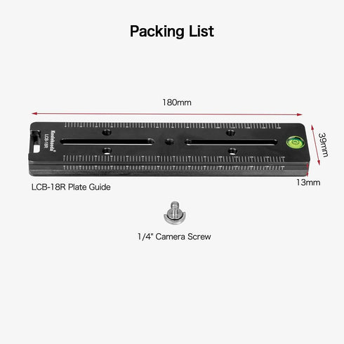 koolehaoda 180mm Quick Release Plate Rail Nodal Slide Dual Dovetail Plate with Bubble Level