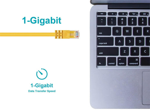Monoprice Cat6 Ethernet Patch Cable, Snagless RJ45, Pure Bare Copper, 550MHz, 14 Feet, Yellow