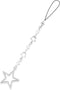 Cute Star Phone Strap Charm, Kawaii Silver Metal Phone Strap Aesthetic Accessories Chain for Y2K Phone Case Decoration