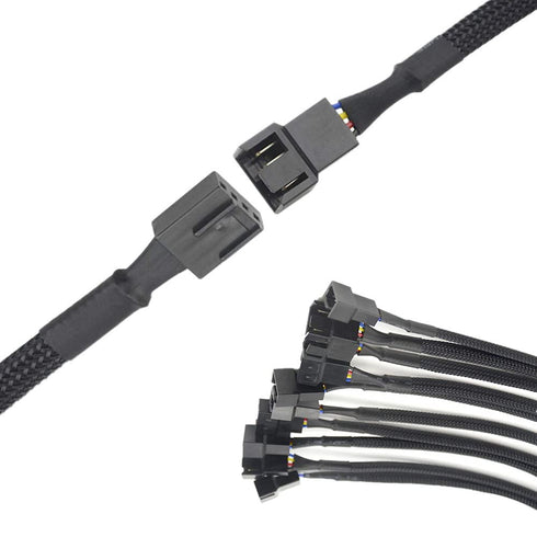 WMYCONGCONG 10 PCS 10" 4 Pin PWM Fan Extension Cable, PC Fan Power Cable