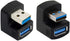 xiwai Up & Down Angled USB 3.0 Adapter, A Male to Female Extension 180 Degree, 5Gbps