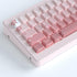 Tsungup PBT Keycaps Cherry Blossom Keycap Set, Custom Side Printed Pink Keycaps, 135 Keys Gradient DoubleShot Sakura