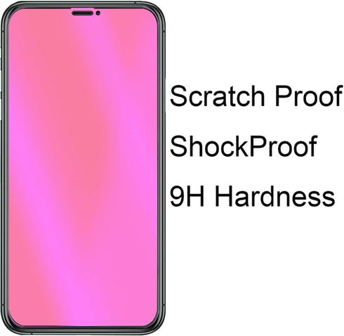2 Pack Anti-Blue Privacy Tempered Glass Suit for iPhone X/iPhone XS/iPhone 11 Pro, Mirror Anti-Spy Screen Protector