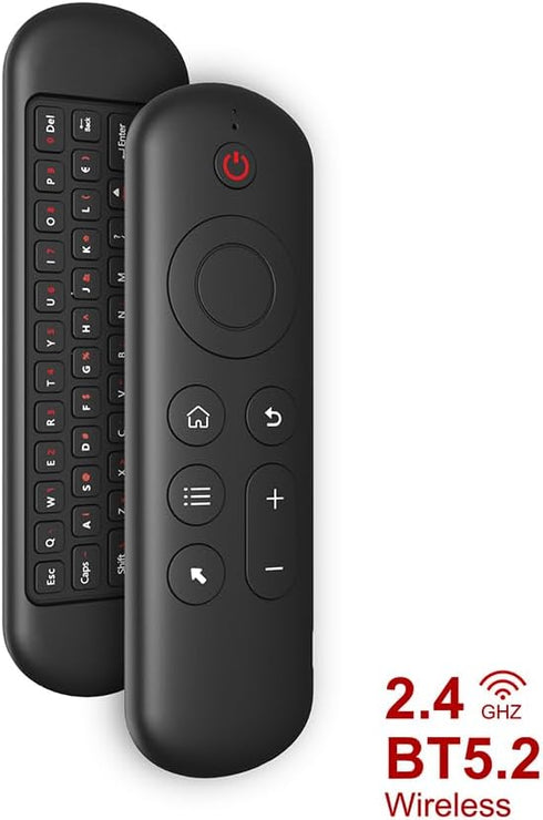 LUVI Air Mouse Remote Control Mouse Wireless Mini Keyboard 2.4G & BT5.2 Motion Sensing Backlit Rechargeable Compatible with Android TV Box/PC/Smart TV/Projector/All-in-one PC/MAC