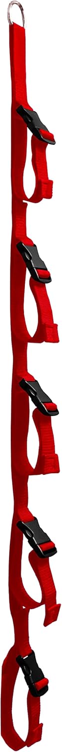 Tidy Tight Storage Loop Straps, Single Pack for Cords, Hoses, Christmas Lights, Unique Storage System (Red)