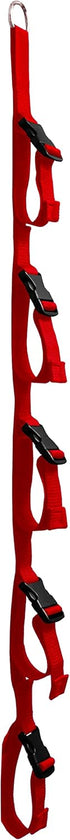 Tidy Tight Storage Loop Straps, Single Pack for Cords, Hoses, Christmas Lights, Unique Storage System (Red)