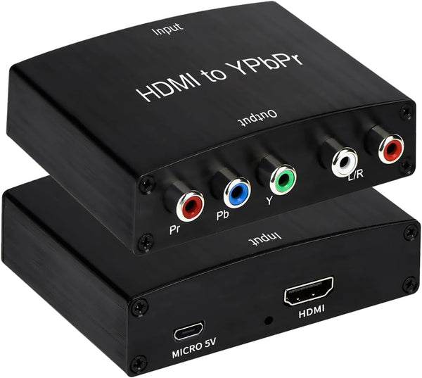 HDMI to Component Converter, HDMI to YPbPr 5RCA RGB + R/L Converter
