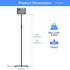 suptek 63.9" 360Swivel, 53.7-63.9inch, PR001FL Exdentable Projector Stand Height Adjustable Mini Projector Mount