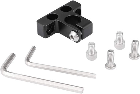 CAMVATE 15mm Single Rod Clamp with 1/4"-20 Unthreaded Mounting Points - 2318