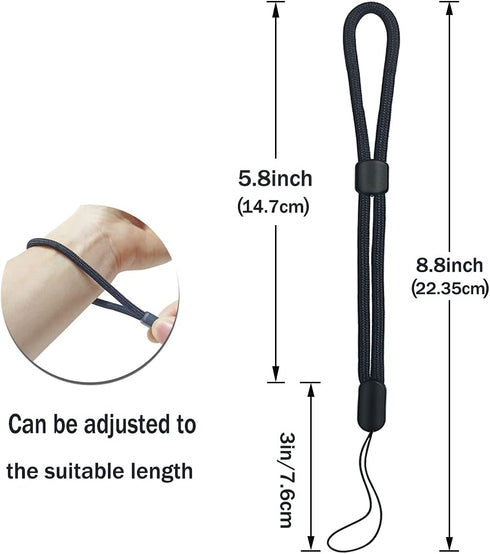 yuntop 5PCS Adjustable 8.8 inch Wrist Lanyard Strap, Nylon Wristlet for Cell Phone, Camera, GoPro, USB Flash Drives