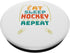 Couscous Eat Sleep Hockey Repeat funny retro vintage PopSockets Standard PopGrip