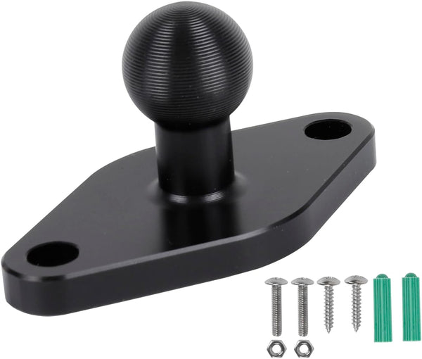 Aluminum Alloy AMPS to 17mm Ball Adapter, Drill Mount Plate Base Compatible with Garmin Nuvi, Dezl, Zumo, and More