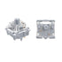 GATERON Silent Silver Keyboard Switches, Dual-Rail Fully Silent 3 Layer 5 Pin Linear DIY RGB (10PCS)