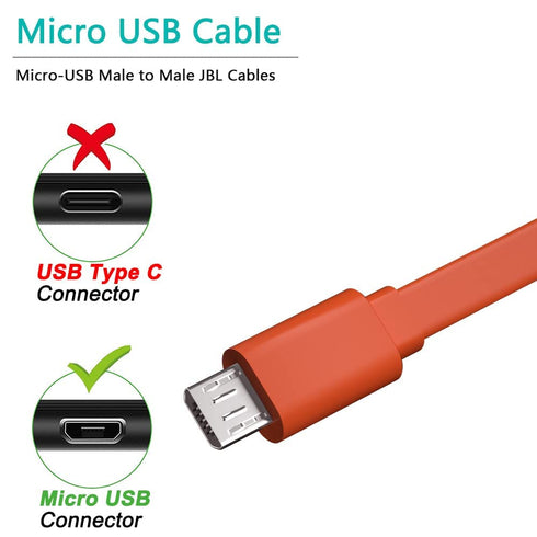 Micro USB Fast Charging Cable Power Supply Charger Cord for JBL Charge 2, Charge 3, Clip, Flip 2, Flip 3, Pulse 2,
