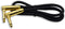 1/4" TS to 1/4" TS Right Angle Gold Speaker Cable, 3 Feet, Black, Pack of 2