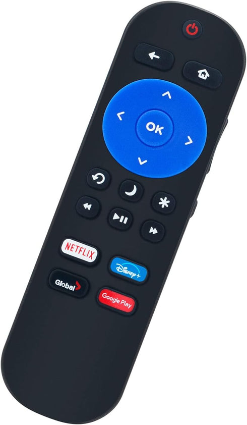 Replacement Remote Control for RCA ROKU TV Models RTR4060-W, RTRQ6522-US, RTRU5527-W, RTRU6527-US, RTRQ5522-US