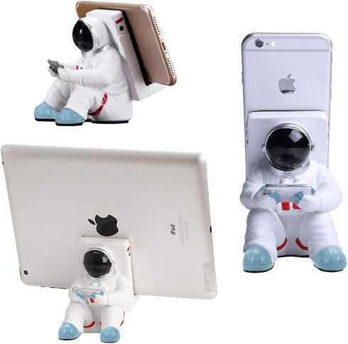 Phone Holder for Desk, Creative Astronaut Cell Phone Stand Tablets Phone Holder Phone Supporter for iPhone, Ipad, Samsung Phone (A)