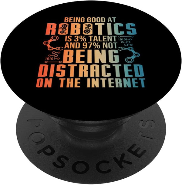 PopSockets Standard PopGrip Robotics Engineering Art For Men Women STEM Robot Robotics