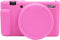 Easy Hood Camera Case for Sony ZV-1 with Removable Lens Cover, Anti-Scratch Slim Fit Silicone - Pink