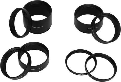 M48 Extension Tube Kit for Cameras and Eyepieces, Focal Lengths 3-30mm, M48X0.75 on Both Sides