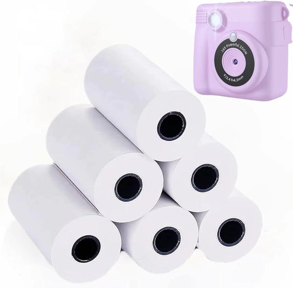 5 Rolls Print Paper for WEEFUN Instant Print Camera, 1080P HD Digital Camera for Kids, Birthday Gifts