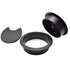 3-1/8 Inch (80mm) Black Wire Grommets and Cable Ties Kit, ABS Plastic Desk Hole Cover Cord Organizer