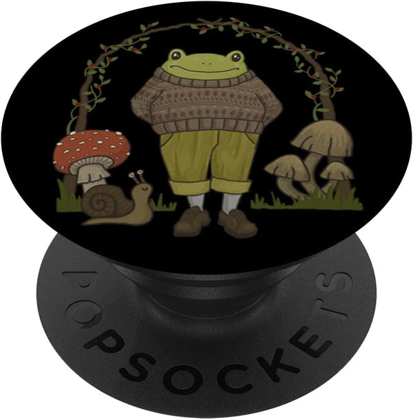 Goblincore Aesthetic Frog Mushroom Cottagecore Dark Academia PopSockets Standard PopGrip