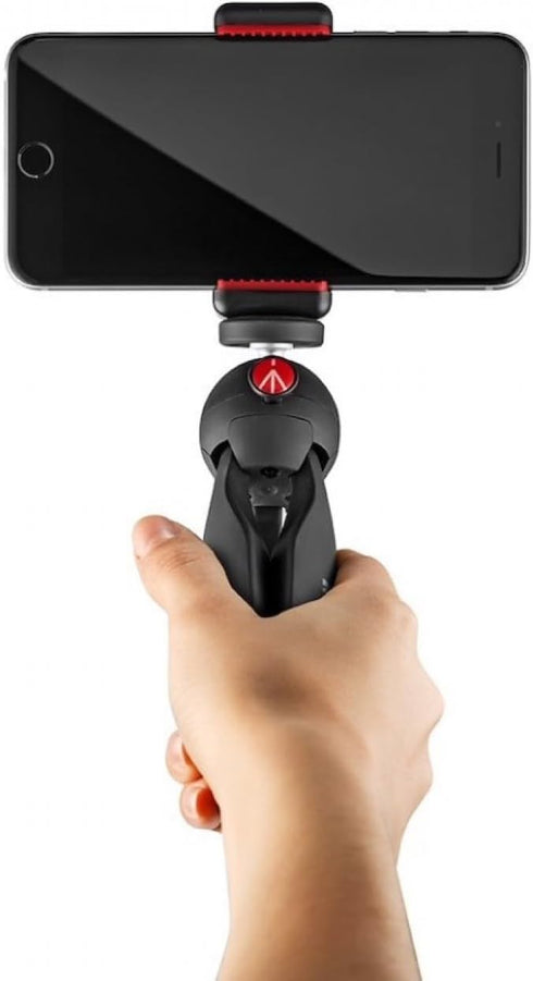 Manfrotto Mini Tripod with Universal Smartphone Clamp, Made in Italy, for iPhone with or Without Case, CSC, Vlogging,