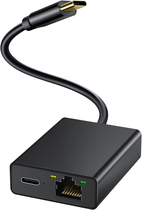 ELECTOP Ethernet Adapter for Chromecast: USB Type C to RJ45 Ethernet Network Adapter Compatible with Google TV