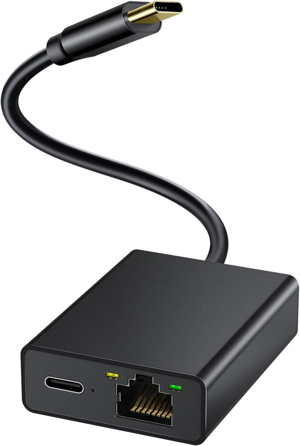 ELECTOP Ethernet Adapter for Chromecast: USB Type C to RJ45 Ethernet Network Adapter Compatible with Google TV
