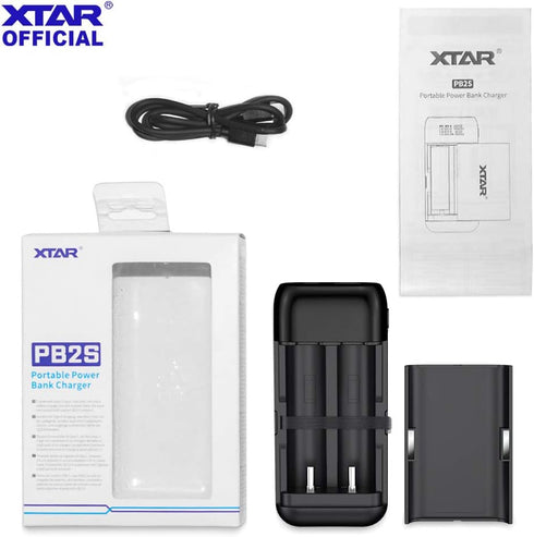 XTAR PB2S USB C Battery Charger Not Included Battery -Black Color