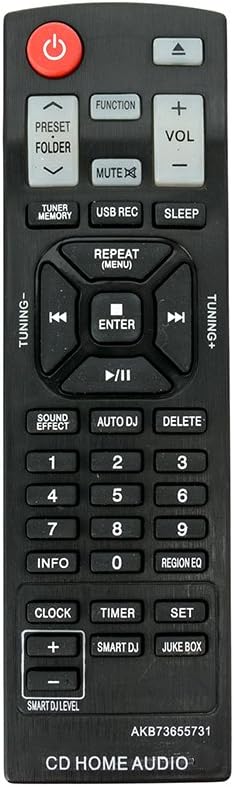 Replace Remote Control for LG CD Home Audio CM9730 CMS9730F CM9950 CMS9950F CM9940 by AKB73655731