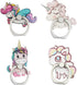 4Pcs Cute Unicorn Sea Shell Phone Ring Holder, 360 Rotation Finger Grip Kickstand for Cellphones and Tablets