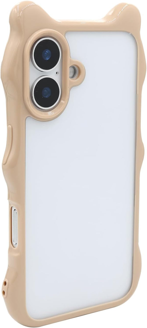 MC Fashion Group, Inc MC Fashion for iPhone 16 Case, Cute 3D Bear Ear Design Slim