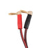 HiFi Speaker Wire - Pure Copper Cable with Right Angle L Type Banana Plugs, Red & Black (1.8m)