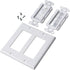 2 Gang Brush Wall Plate White for Double Gang Outlet Cable Management for TV Cables, Coax, HDMI, Ethernet