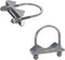 2 PCS Stainless Steel Antenna Mount Clamp U-Bolt Mounting Hardware for Outside Home Antenna