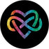 Low Poly Polyamory Rainbow Infinite Heart LGBTQIA Pride Standard PopSockets PopGrip
