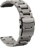 AMAZTIM Compatible Silver Metal Strap, Silicone Replacement Wristbands Sport Strap with Metal Buckle Compatible T2 Smart watch(Black)
