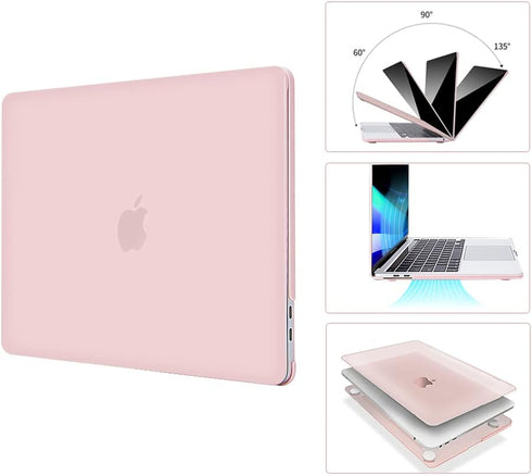 EooCoo Hard Case Compatible with MacBook Air 13 inch M1 Chip 2021-2018, Protective Case + Keyboard Cover + Screen